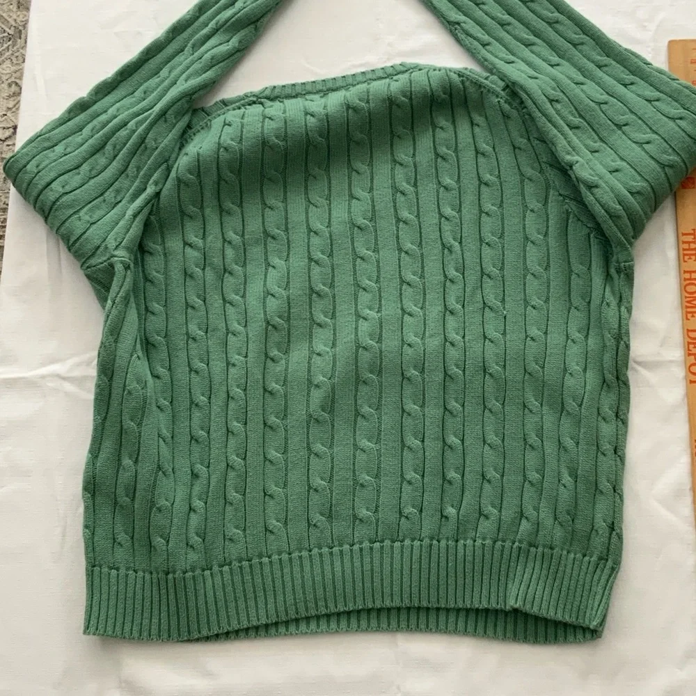 Polo by Ralph Lauren V-Neck Sweater in Green womens XXL - Picture 3 of 6